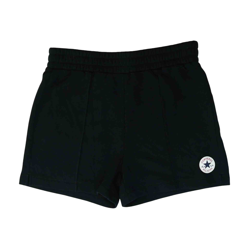 Black Solid Active Shorts