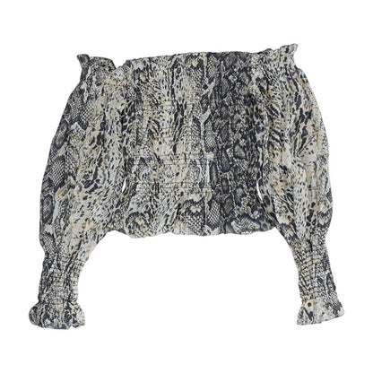 Beige Animal Print Blouse