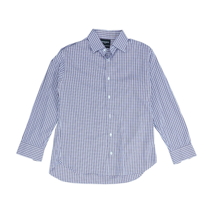 Burgundy Check Long Sleeve Button Down