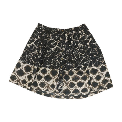 Black Tie Dye Mini Skirt