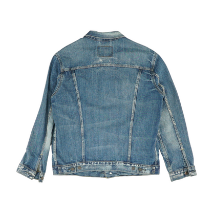 Blue Solid Denim Jacket