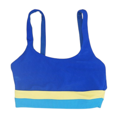 Blue Color Block Swim Top