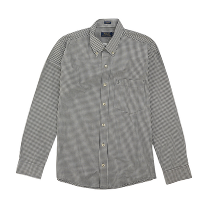 White Check Long Sleeve Button Down