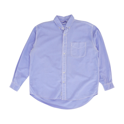 Purple Solid Long Sleeve Button Down