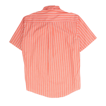 Red Striped Short Sleeve Button Down