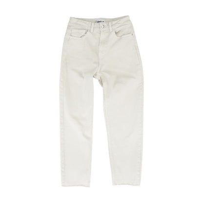 Beige High Rise Regular Jeans