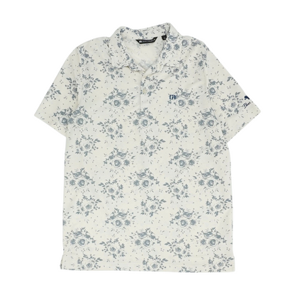 Ivory Floral Short Sleeve Polo