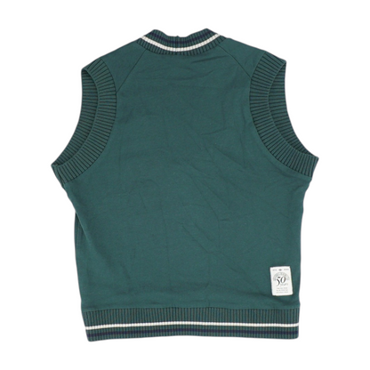 Green Solid Vest Sweater