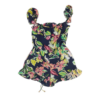 Navy Floral Romper