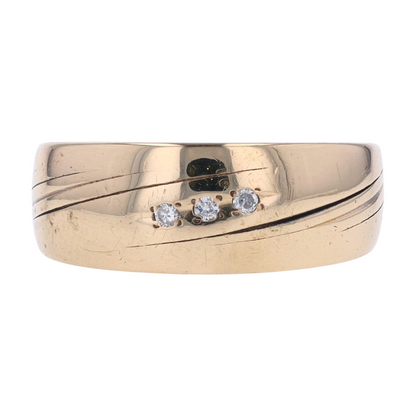 14K Yellow Gold Diamond Band