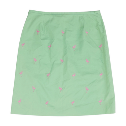 Green Print Mini Skirt