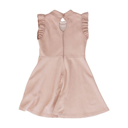 Pink Solid Midi Dress