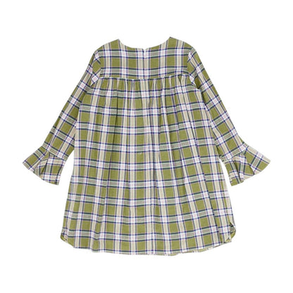 Olive Plaid Dress