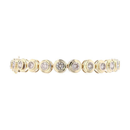 4 ctw 14K Yellow Gold Diamond Tennis Bracelet
