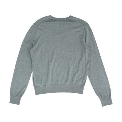 Gray Solid Pullover Sweater
