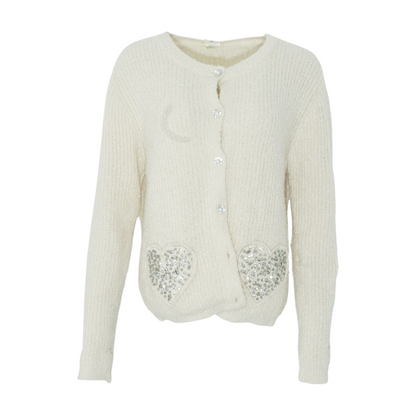 Cream Cardigan Sweater