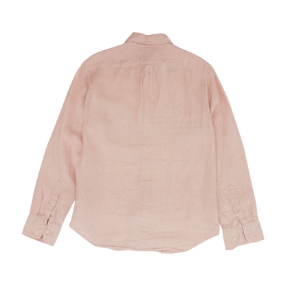 Pink Solid Long Sleeve Button Down