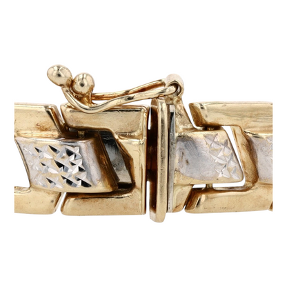 14K Two-Tone Gold Chain Bracelet