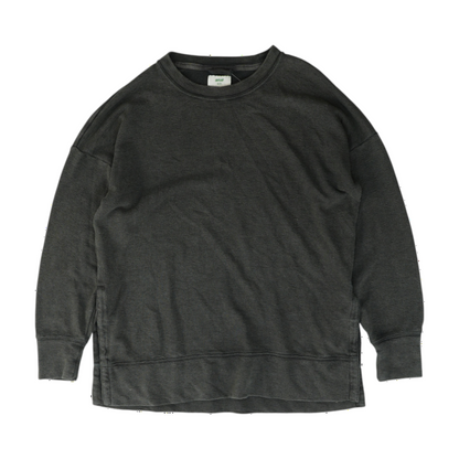Gray Solid Sweatshirt Pullover