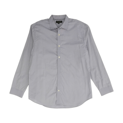 Blue Polka Dot Long Sleeve Button Down