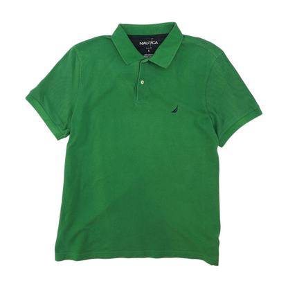 Green Solid Short Sleeve Polo