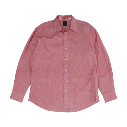 Red Plaid Long Sleeve Button Down