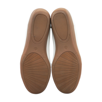 White Slip-On Flats