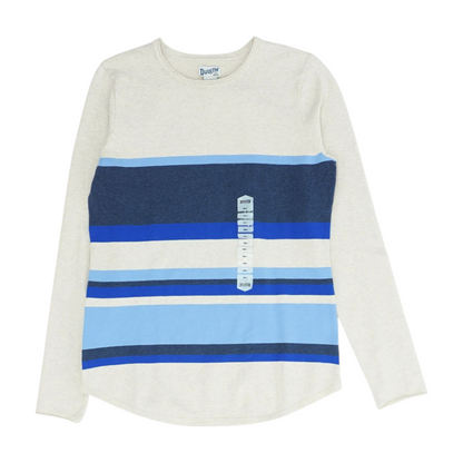 Cream Striped Pullover Sweater