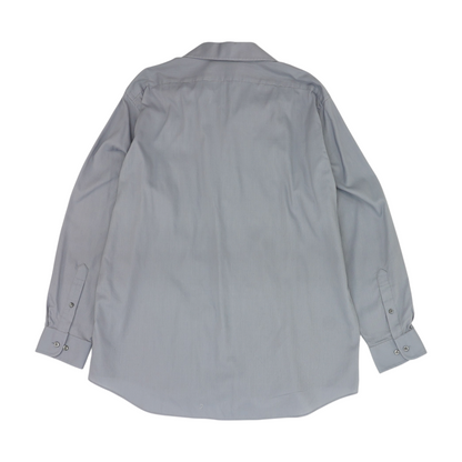 Gray Solid Long Sleeve Button Down