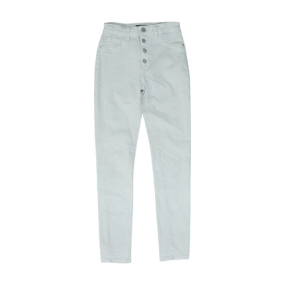White Solid Skinny Jeans
