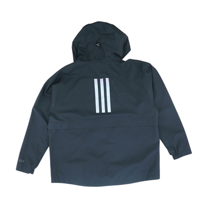 Black Solid Rain Jacket