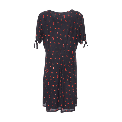 Black Plus Print Midi Dress
