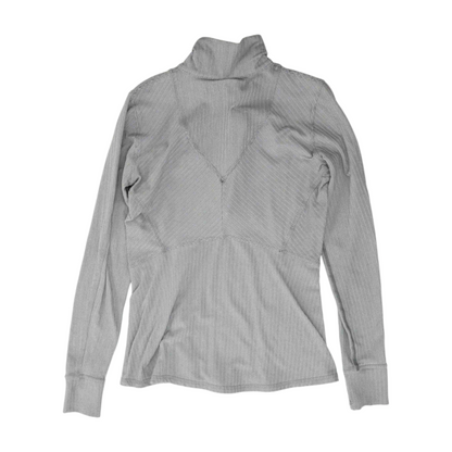Gray Solid 1/4 Zip Pullover