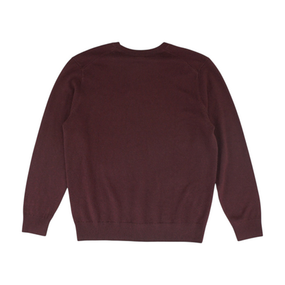 Maroon Solid Pullover Sweater