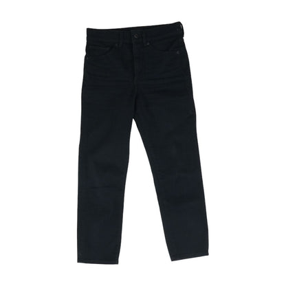 Black Solid Mid Rise Skinny Leg Jeans