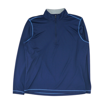 Navy Solid 1/4 Zip Pullover