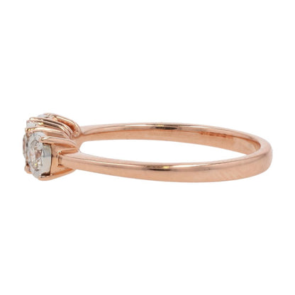 1/4 Ct 10K Rose Gold Illusion Set Diamond Anniversary Ring