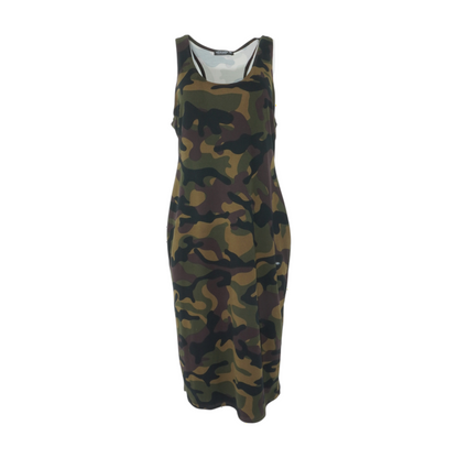 Green Plus Camo Midi Dress