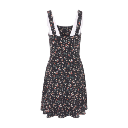 Black Floral Midi Dress