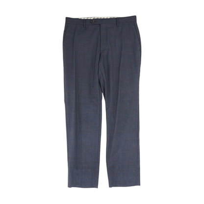 Navy Plaid Regular Pants
