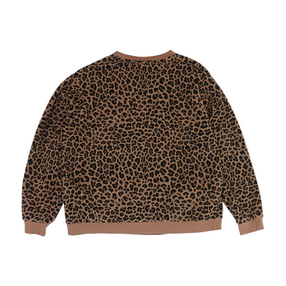 Brown Animal Print Sweatshirt Pullover
