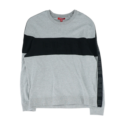 Gray Color Block Sweatshirt Pullover