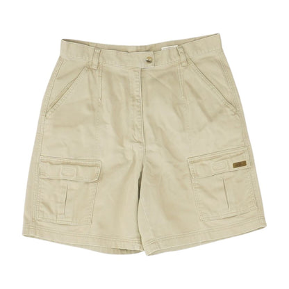Beige Solid Chino Shorts