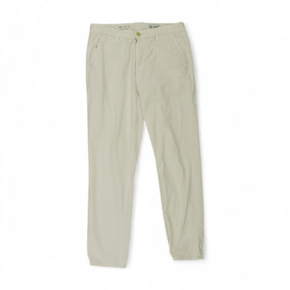 White Solid Chino Pants