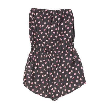 Black Floral Romper