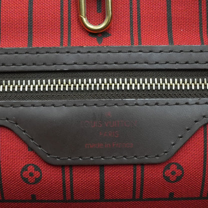Brown Neverfull GM in Damier Ebene Canvas