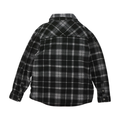Black Plaid Flannel Button Down