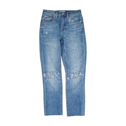 Blue High Rise Slim Leg Jeans