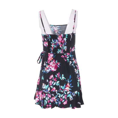 Black Floral Mini Dress