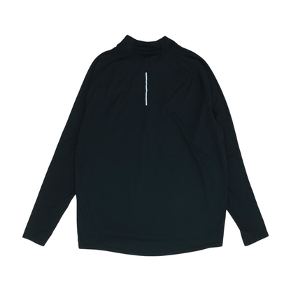 Black Solid 1/4 Zip Pullover